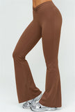 The Lushness Long Sleeve Crop Top Flared Leggings 2-Piece Set