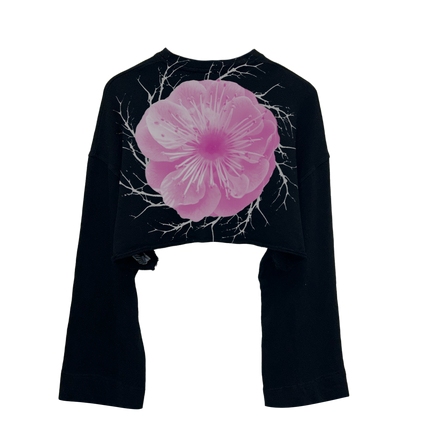 Plum Blossom Cropped Sweatshirt