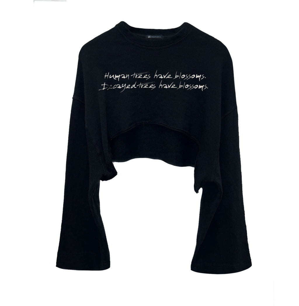 Plum Blossom Cropped Sweatshirt