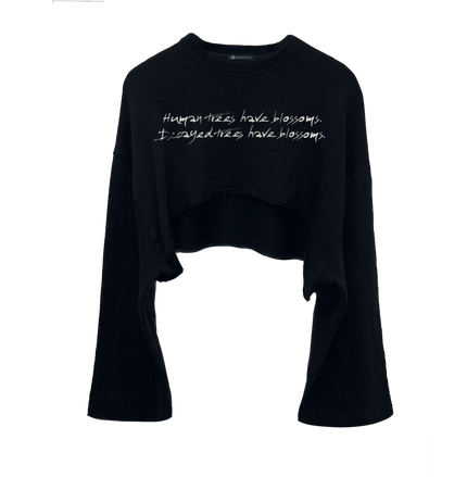 Plum Blossom Cropped Sweatshirt