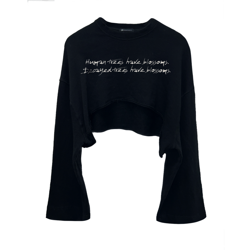 Plum Blossom Cropped Sweatshirt