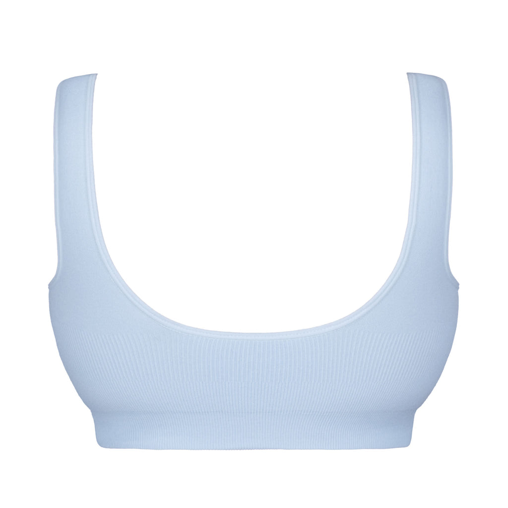 Full Coverage Nipple Concealing Wire-Free Bra | Non-Padded - Blue