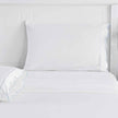 Scallop Frame Embroidered Cotton Percale Pillowcase Pair