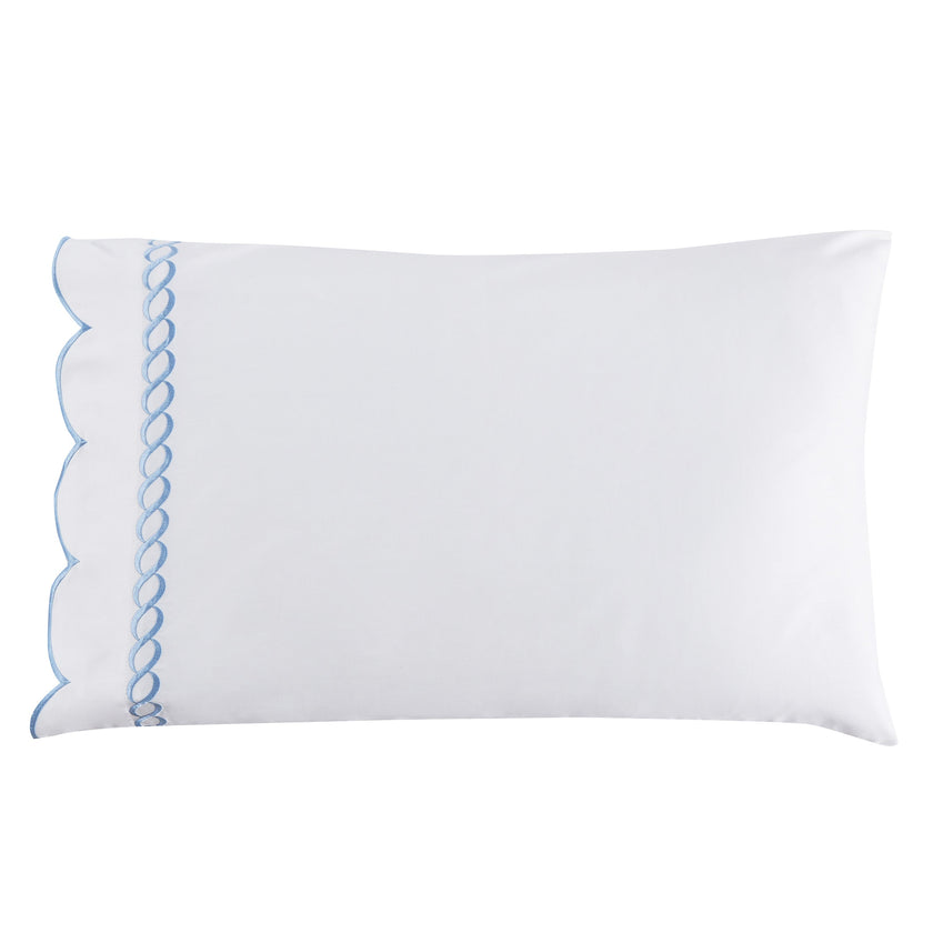 600 Thread Count Scallop Rope Embroidered Cotton Sheet Set