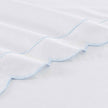Scallop Frame Embroidered Cotton Percale Pillowcase Pair