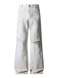 IVORY DISTRESSED BOOTCUT DENIM