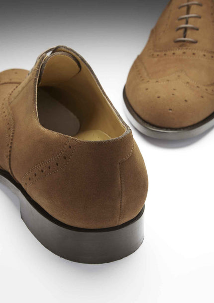 Brown Suede Brogues, Welted Leather Sole