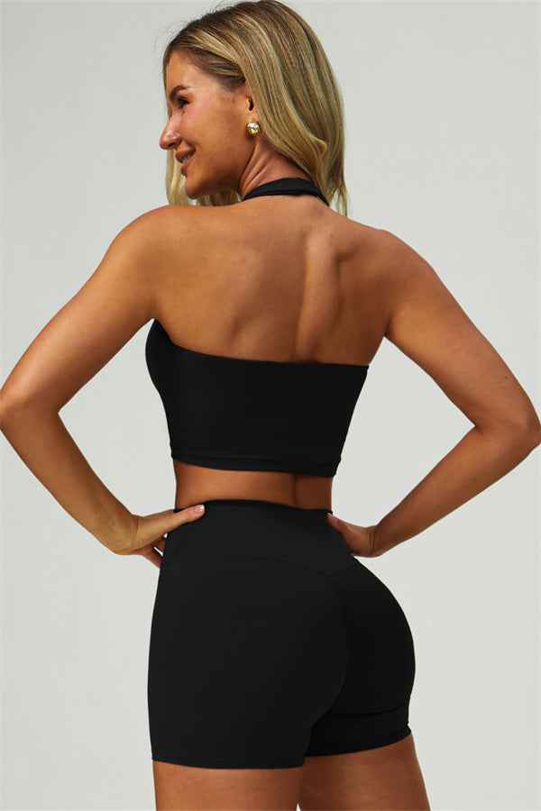 The Seraphine Halter Crop Top Shorts 2-Piece Set