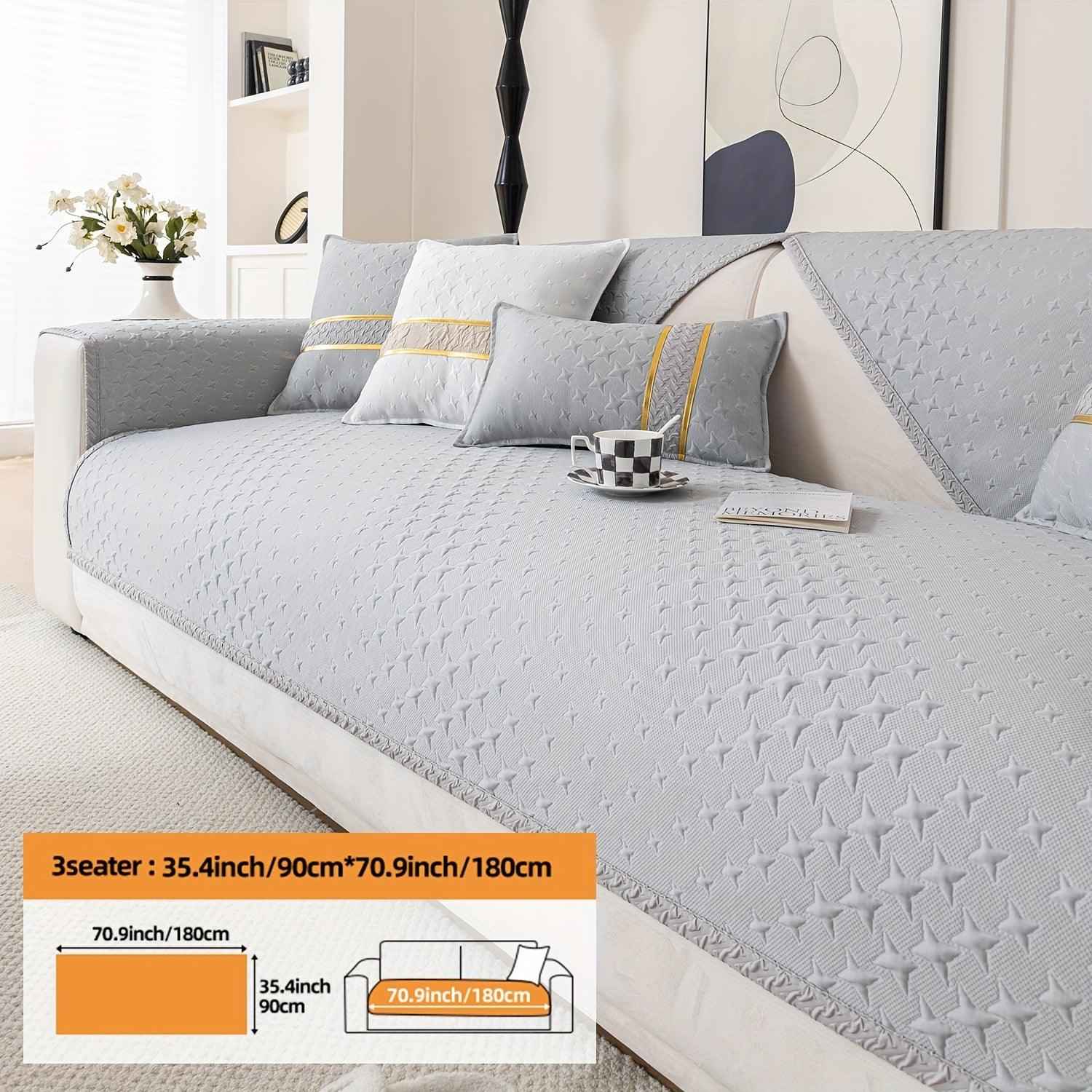 Summer Cooling Silk Non-slip Sofa Cover- Couch Cover for Dogs