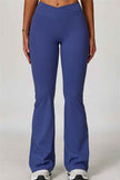 The Lavish Cut-out Crop Top Flared Leggings 2-Piece Set