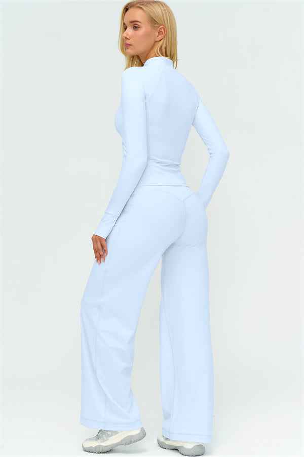 The Twirl Zip Jacket New Straight Leg Pants 2-Piece Set