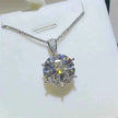 10 Carat Moissanite 925 Sterling Silver Pendant Necklace