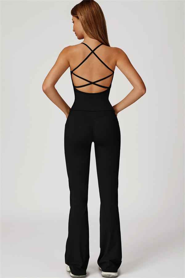 The Propel Crop Top Flared Leggings 2-Piece Set