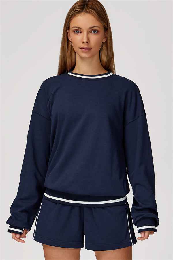 The Amara Sweatshirt Lounge Shorts 2-Piece Set