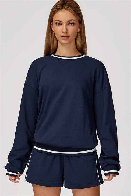 The Amara Sweatshirt Lounge Shorts 2-Piece Set