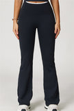 The Quest Cross Back Crop Top Flared Leggings 2-Piece Set