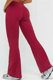 The Lushness Long Sleeve Crop Top Flared Leggings 2-Piece Set