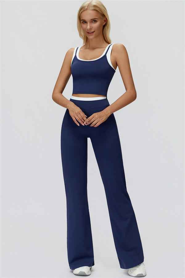 The Canyon Crop Tank Flared Leggings 2-Piece Set