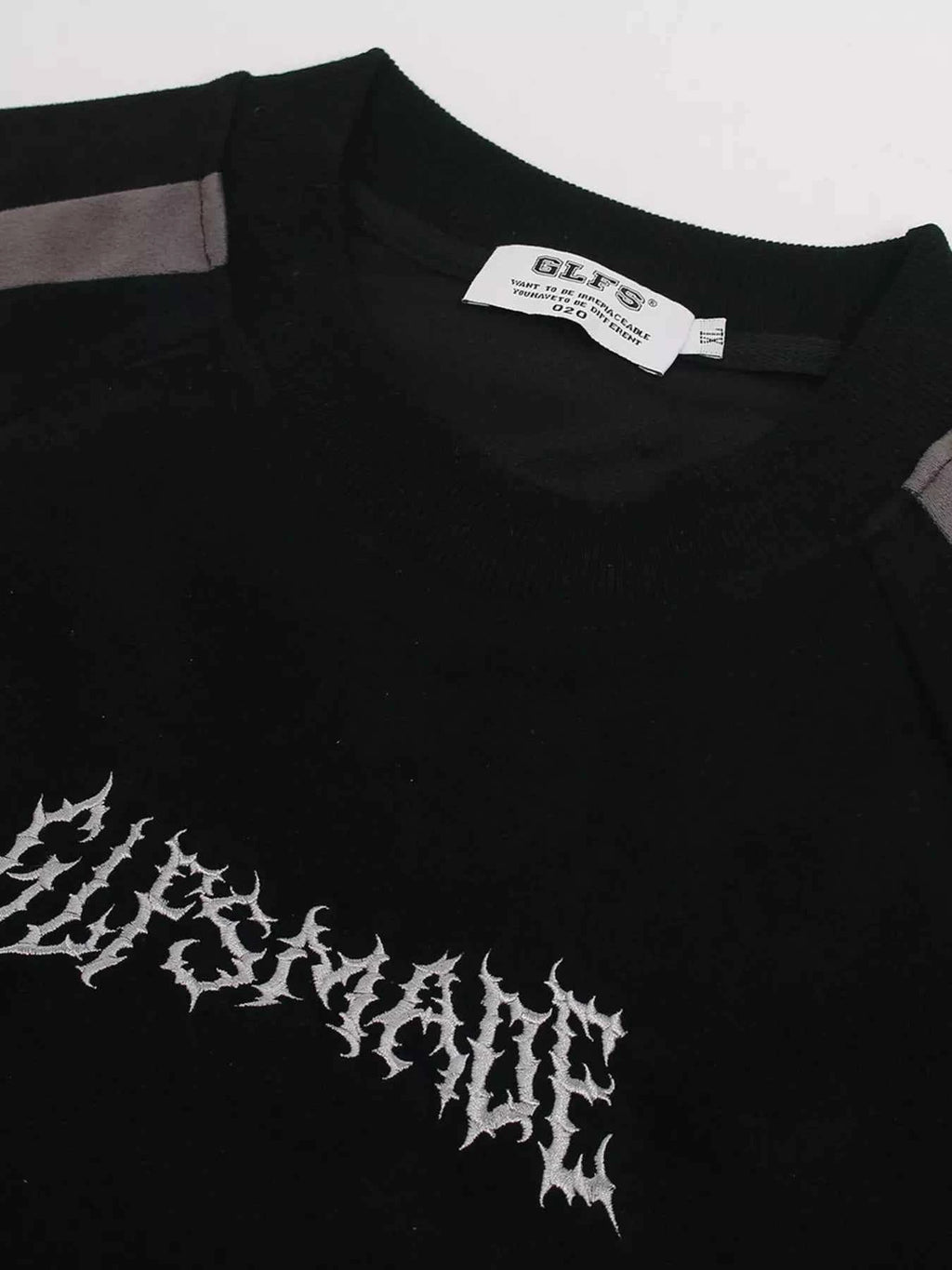 Men's Letter Embroidered Round Neck T-Shirt