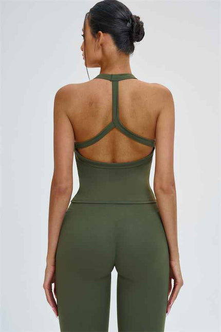 The Slate Y-Back Top Flared Leggings 2-Piece Set