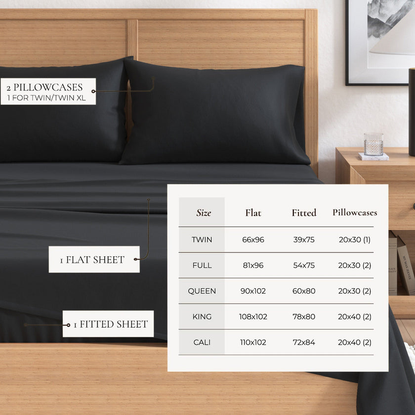 4-Piece Cotton Solid Flannel Sheet - Nordic Collection