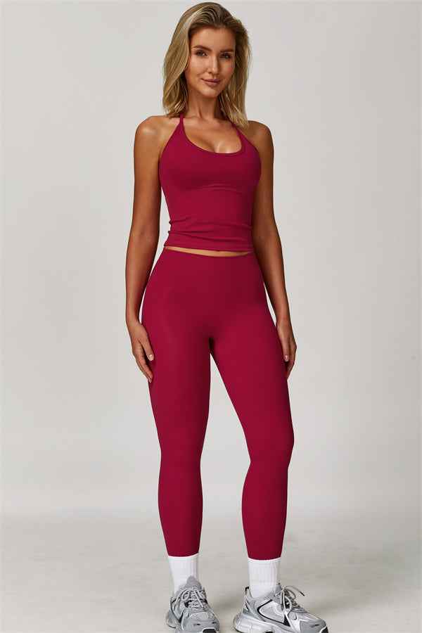The Surge Halter Crop Top Leggings 2-Piece Set