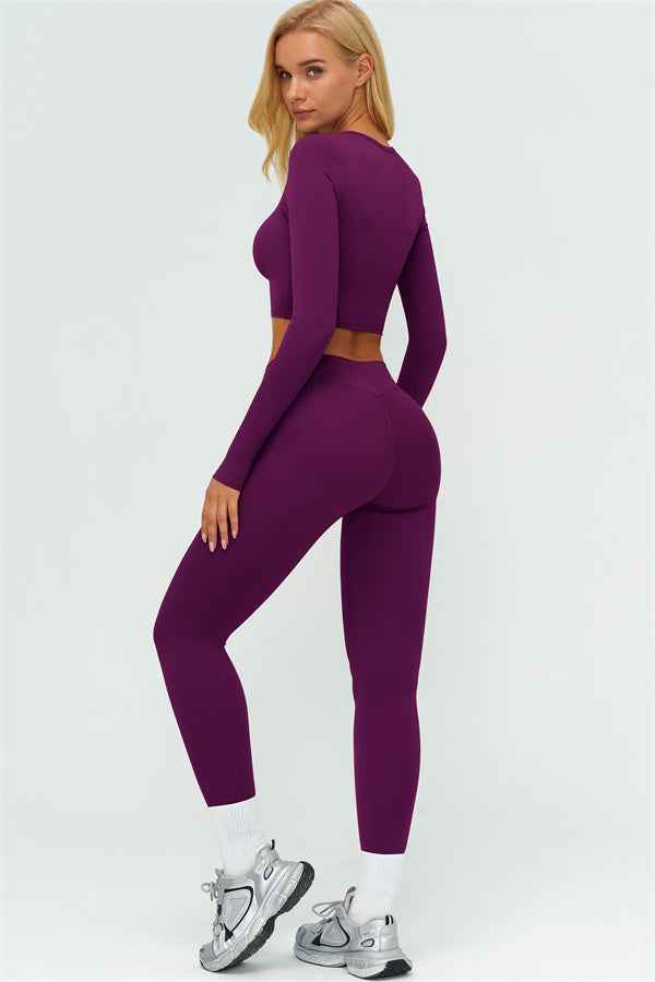 The Lushness Long Sleeve Crop top Leggings 2-Piece Set
