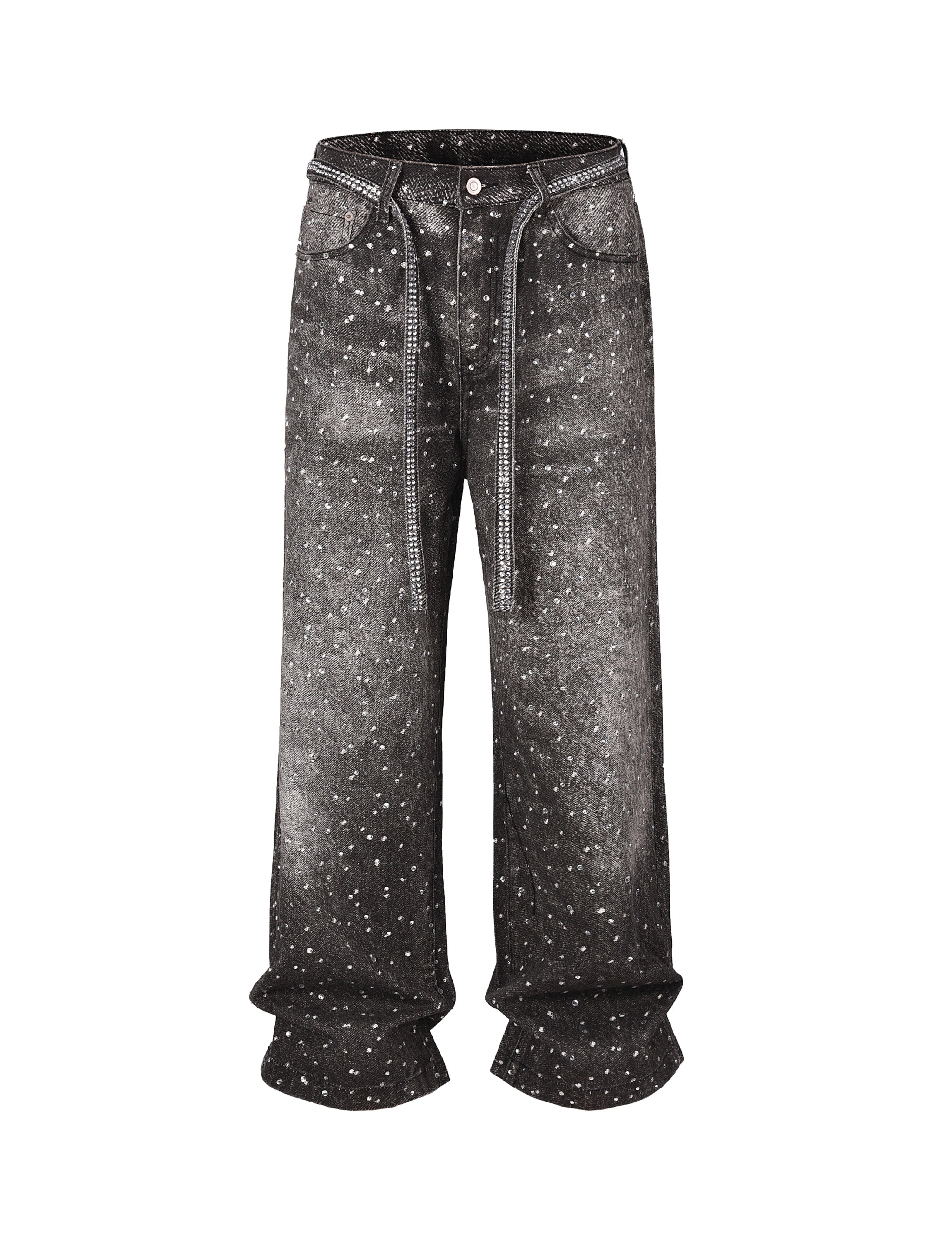 NOIR RHINESTONE DENIM