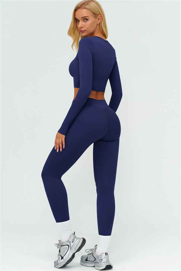 The Lushness Long Sleeve Crop top Leggings 2-Piece Set