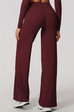 The Nestle Long Sleeve Crop Top Straight Leg Pants 2-Piece Set