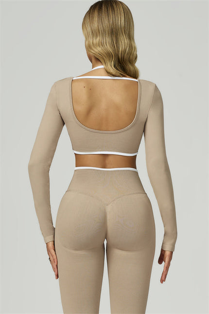 The Prime Line Long Sleeve Crop Top Leggings 2-Piece Set