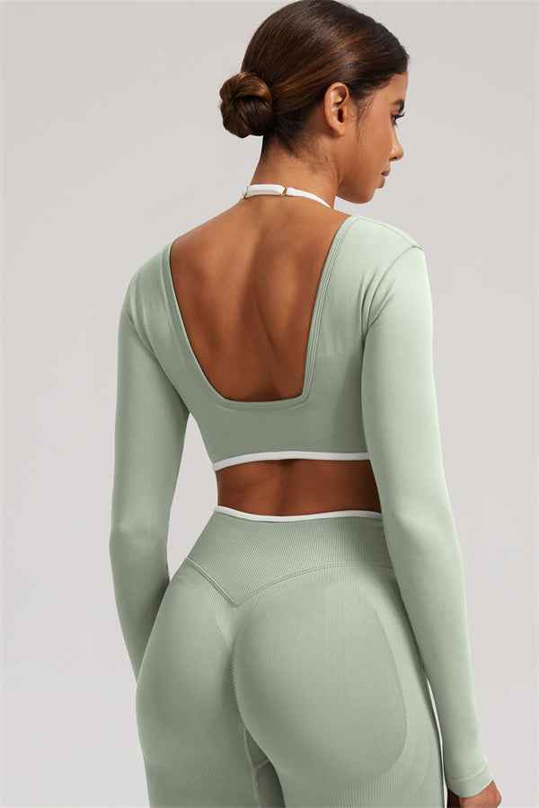 The Elevate New Long Sleeve Crop top Leggings 2-Piece Set