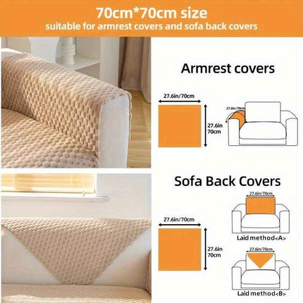 Plush Nordic Sofa Slipcover | non slip couch cover for dogs