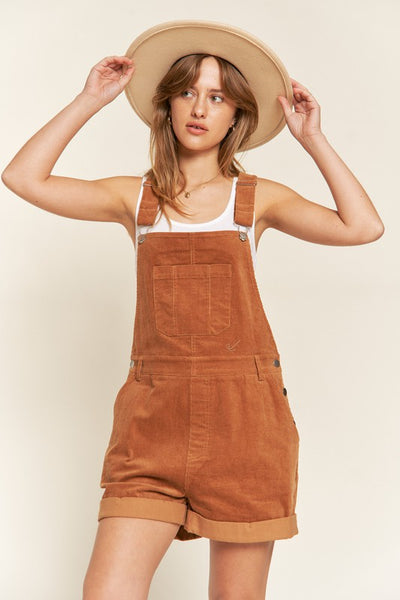 Corduroy Adjustable Shoulder Straps Overalls - Pikemla