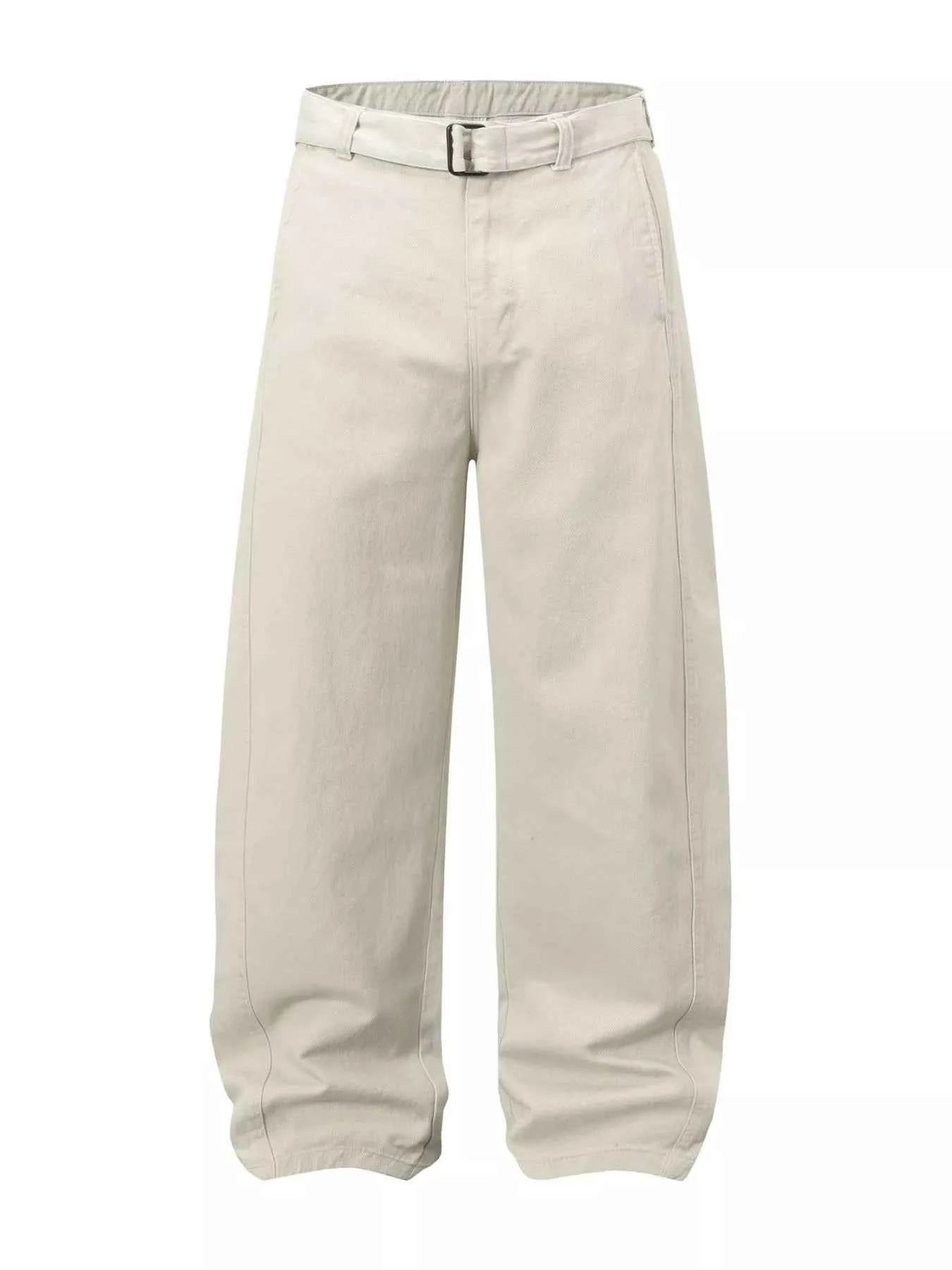 Men's Belted Wide-Leg Cargo Pants