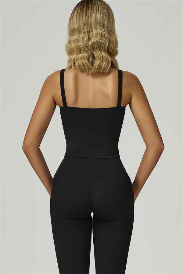 The Flourish Crop Tank Flared Leggings 2-Piece Set