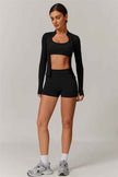 The Nova Luxe Jacket Sports Bra Shorts 3-Piece Set