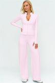 The Twirl Zip Jacket New Straight Leg Pants 2-Piece Set
