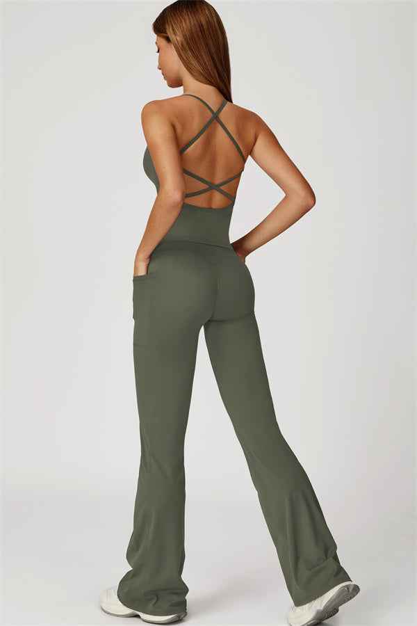 The Propel Crop Top Flared Leggings 2-Piece Set