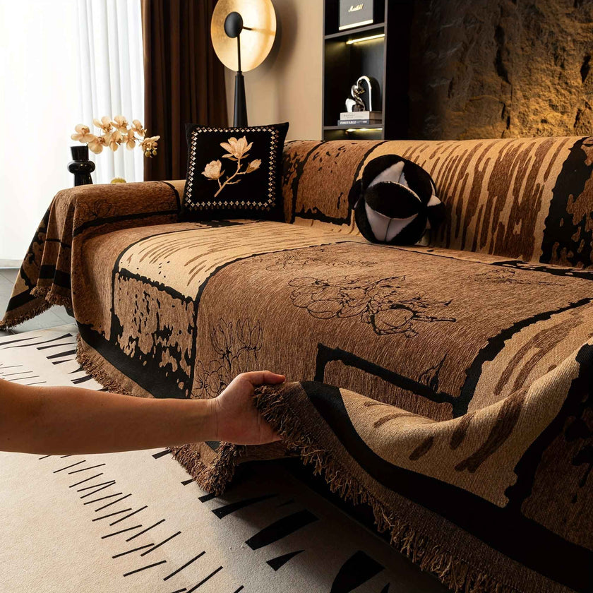 Boho Style Sofa Throw Covers with Tassel Embellishment | All-Season