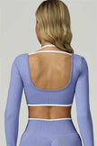 The Prime Line Long Sleeve Crop Top Leggings 2-Piece Set