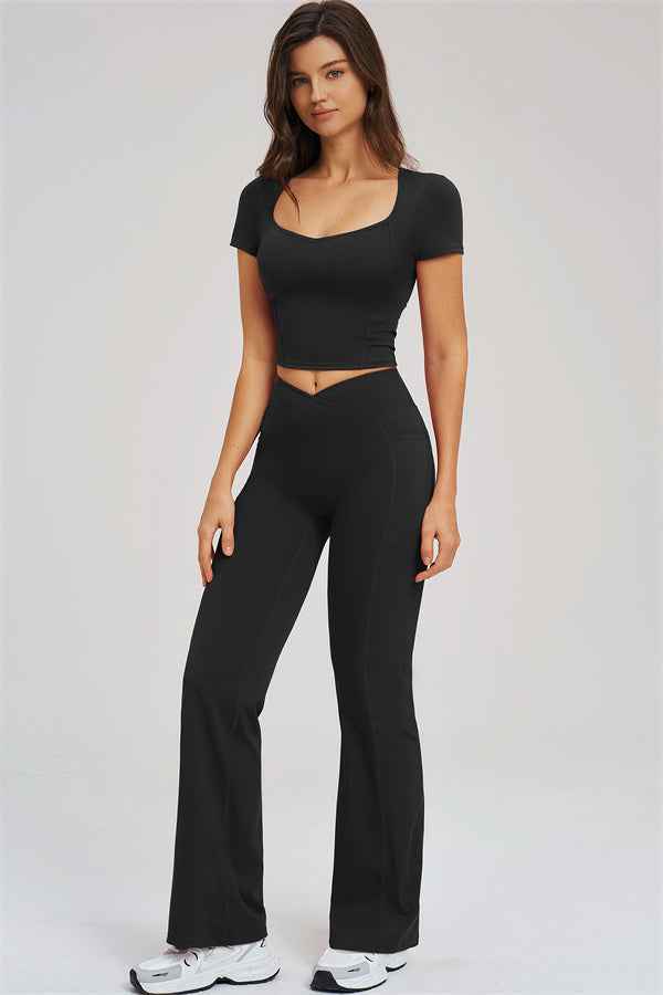 The Sizzle T-shirt Flared Leggings 2-Piece Set