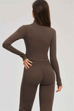 The Sizzle Zip Jacket Sports Bra Flared Leggings 3-Piece Set
