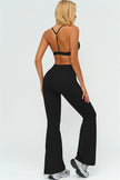 The Lushness Y-Back Sports Bra Flared Leggings 2-Piece Set