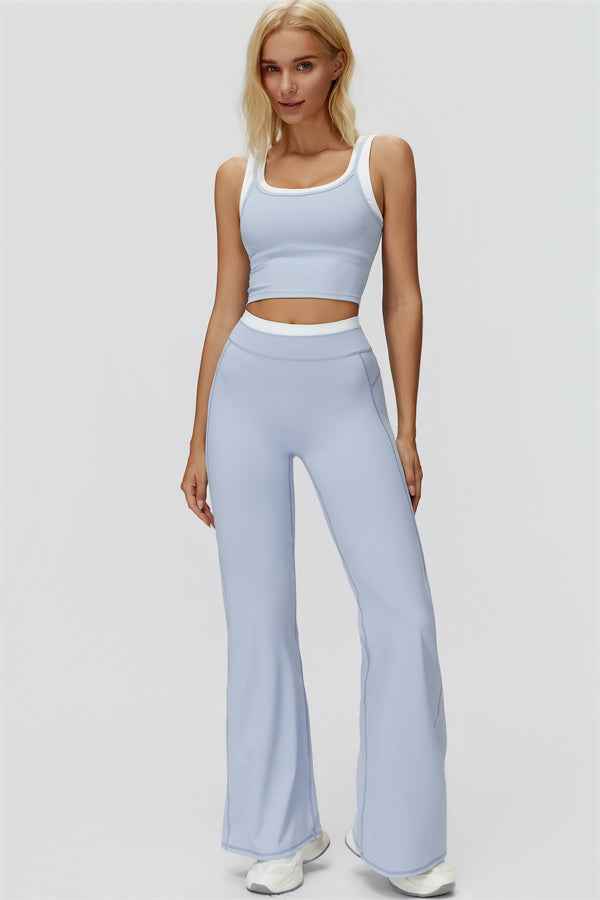 The Canyon Crop Tank Flared Leggings 2-Piece Set