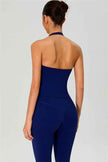 The Solid Halter Tank Top Leggings 2-Piece Set