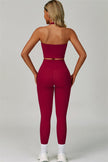 The Seraphine Halter Crop Top Leggings 2-Piece Set