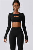Juno Star Crop Top Sports Bra Leggings 3-Piece Set