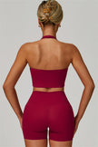The Seraphine Halter Crop Top