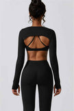 Juno Star Crop Top Sports Bra Leggings 3-Piece Set
